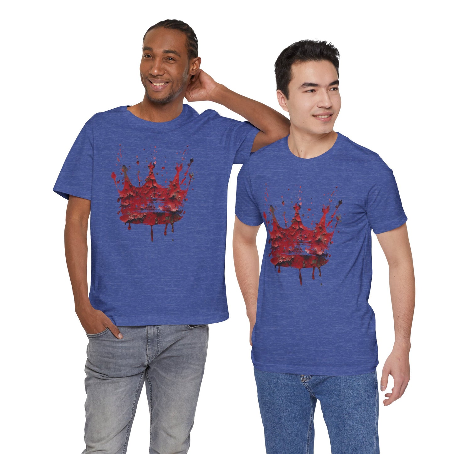 Weathered Kingdom T-Shirt — Watercolor Drip King Crown Graphic Tee