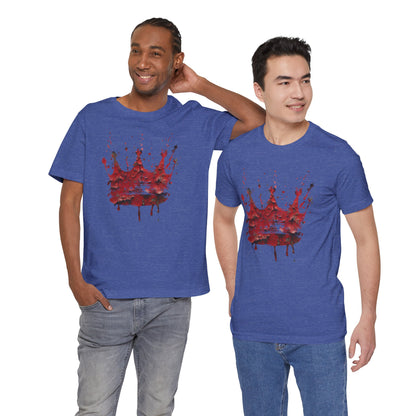 Weathered Kingdom T-Shirt — Watercolor Drip King Crown Graphic Tee