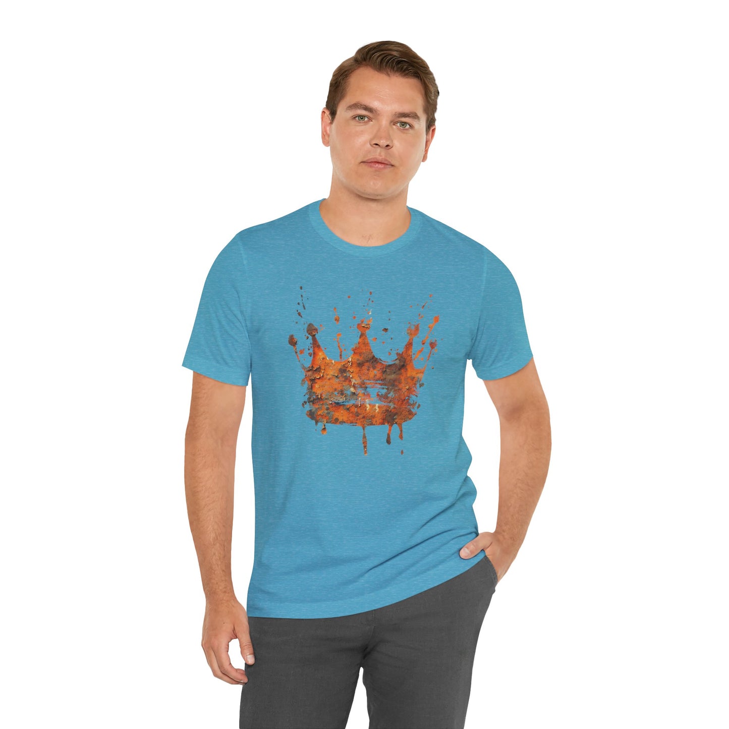 Weathered Kingdom T-Shirt — Watercolor Drip King Crown Graphic Tee