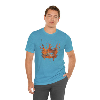 Weathered Kingdom T-Shirt — Watercolor Drip King Crown Graphic Tee