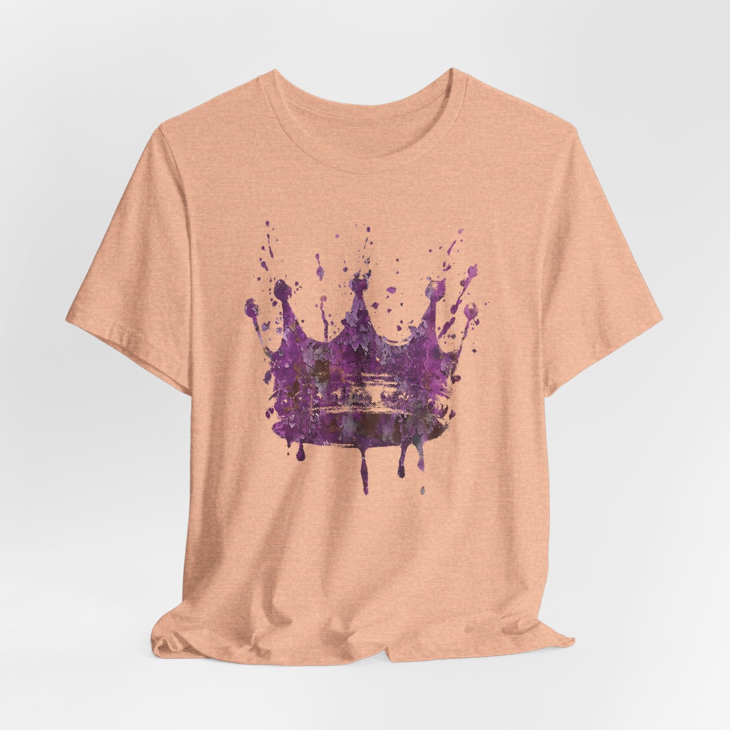 Weathered Kingdom T-Shirt — Watercolor Drip King Crown Graphic Tee