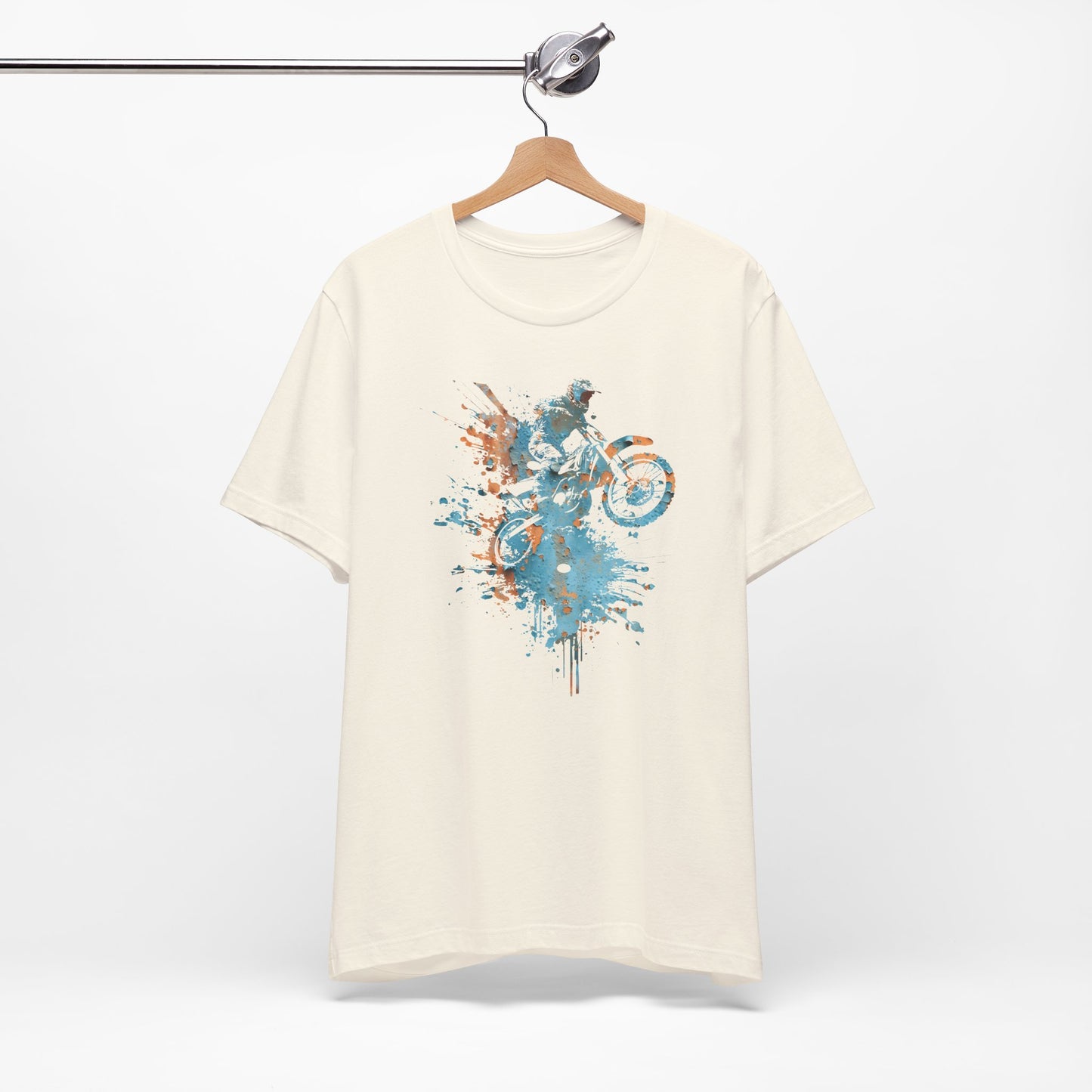 Motocross Splash Graphic Tee — Dirt Bike Rider Art T-Shirt