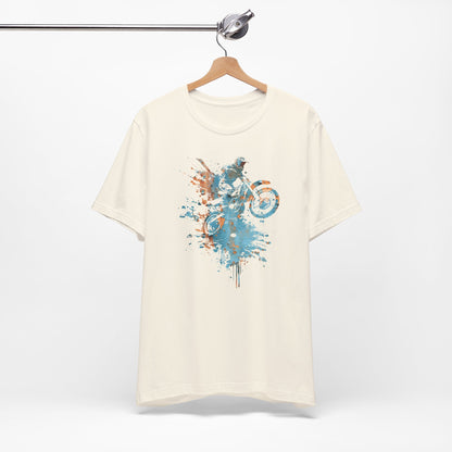 Motocross Splash Graphic Tee — Dirt Bike Rider Art T-Shirt