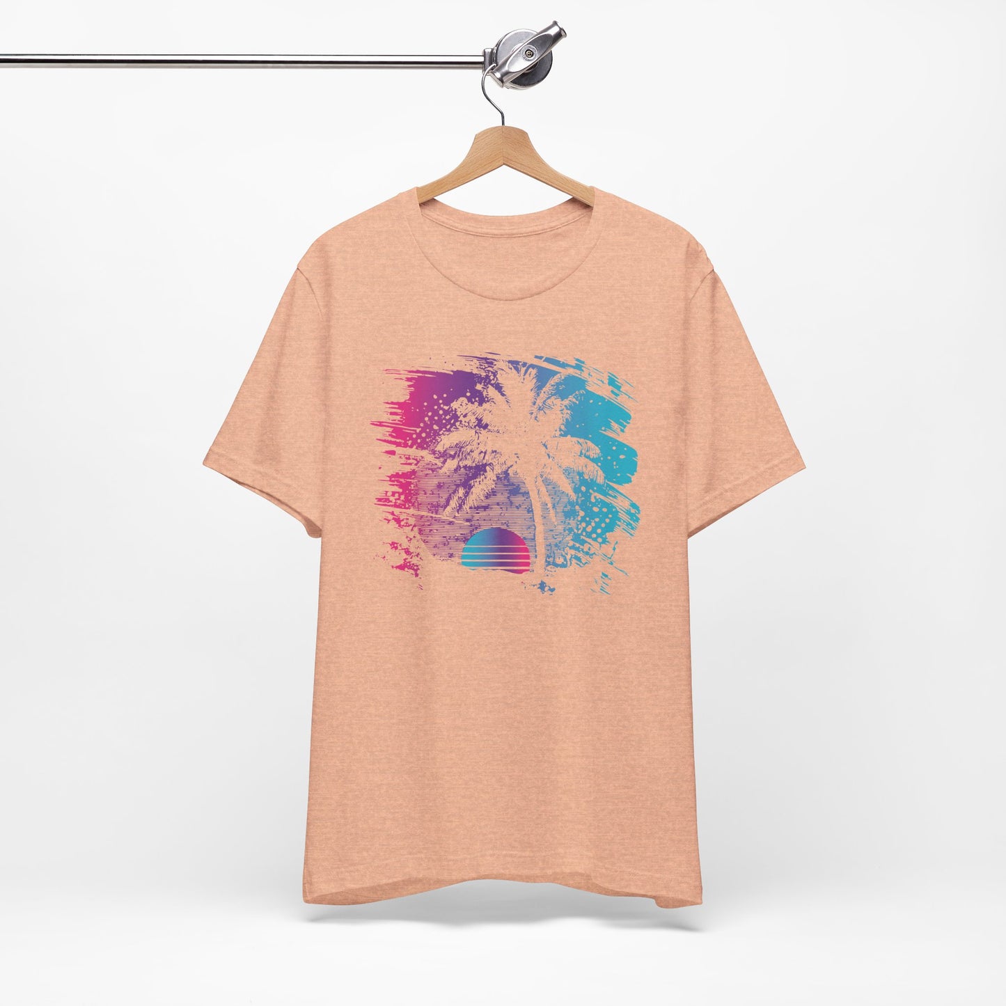 Retro Palm Sunset Tee — Vintage Beach Palm Tree T-Shirt