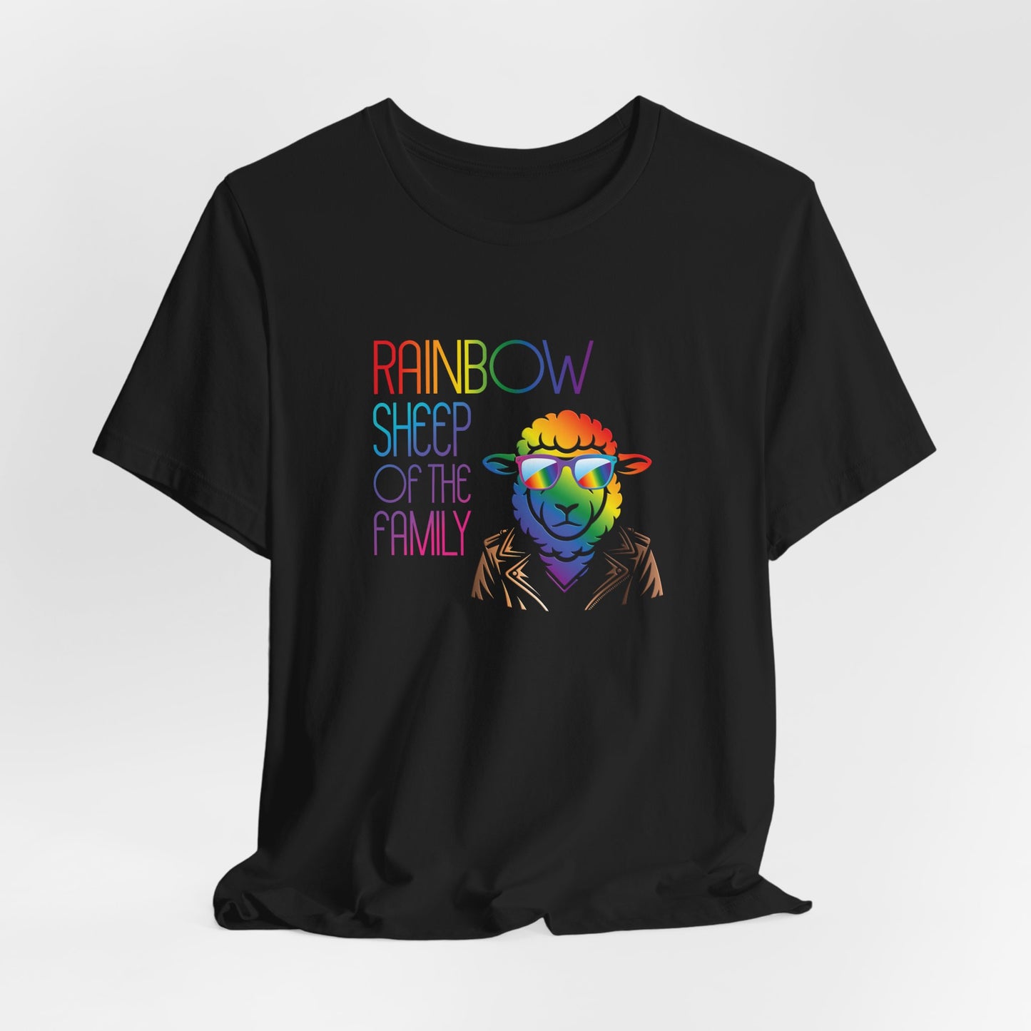 Rainbow Sheep of the Family T-Shirt — Colorful Pride Graphic Tee