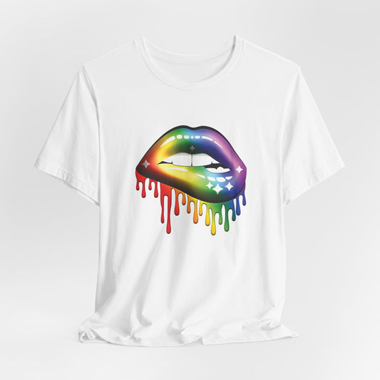 Rainbow Drip Lips T-Shirt — Pride Graphic Tee