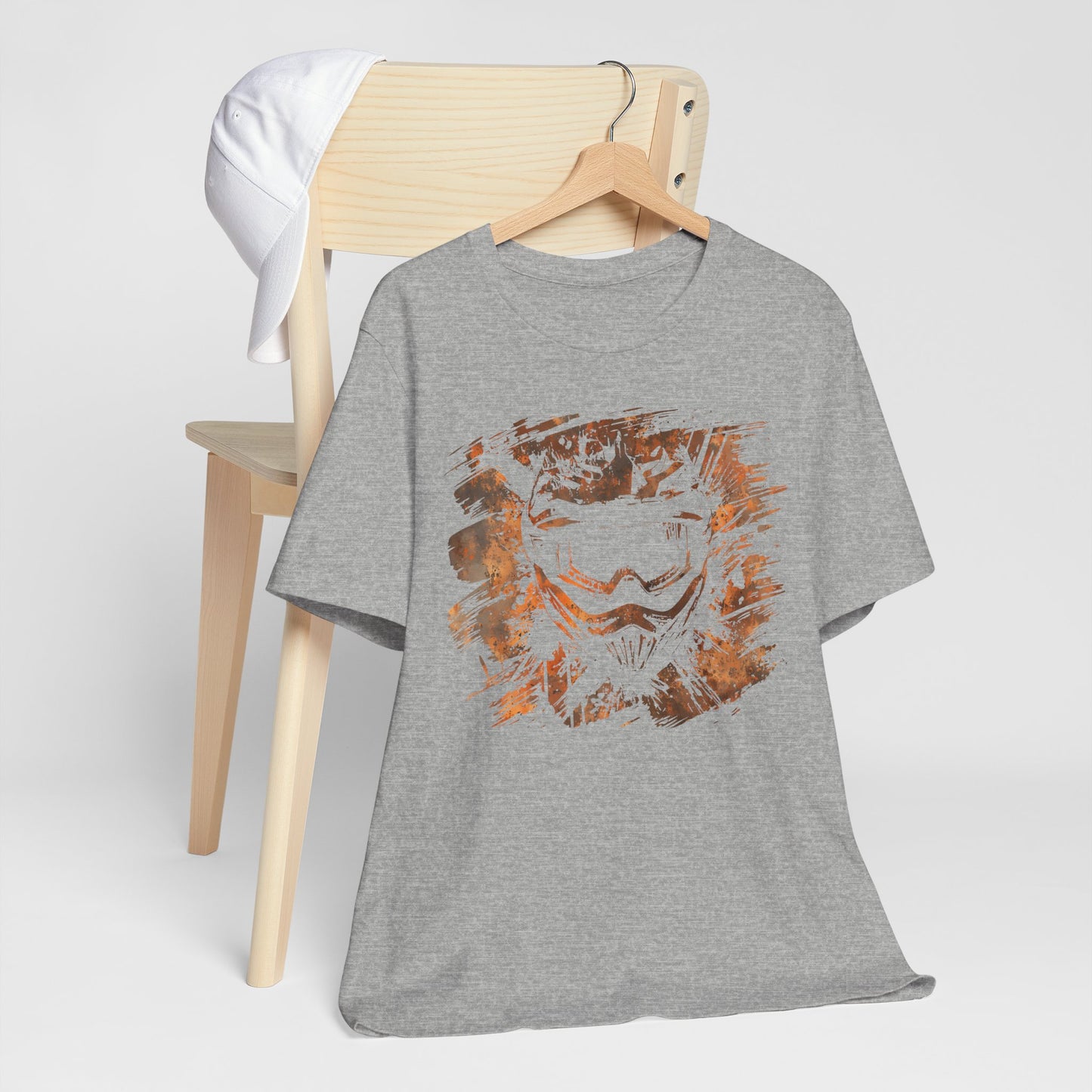 Motorcross Helmet T-Shirt — Distressed Brushstroke Animal Graphic Tee