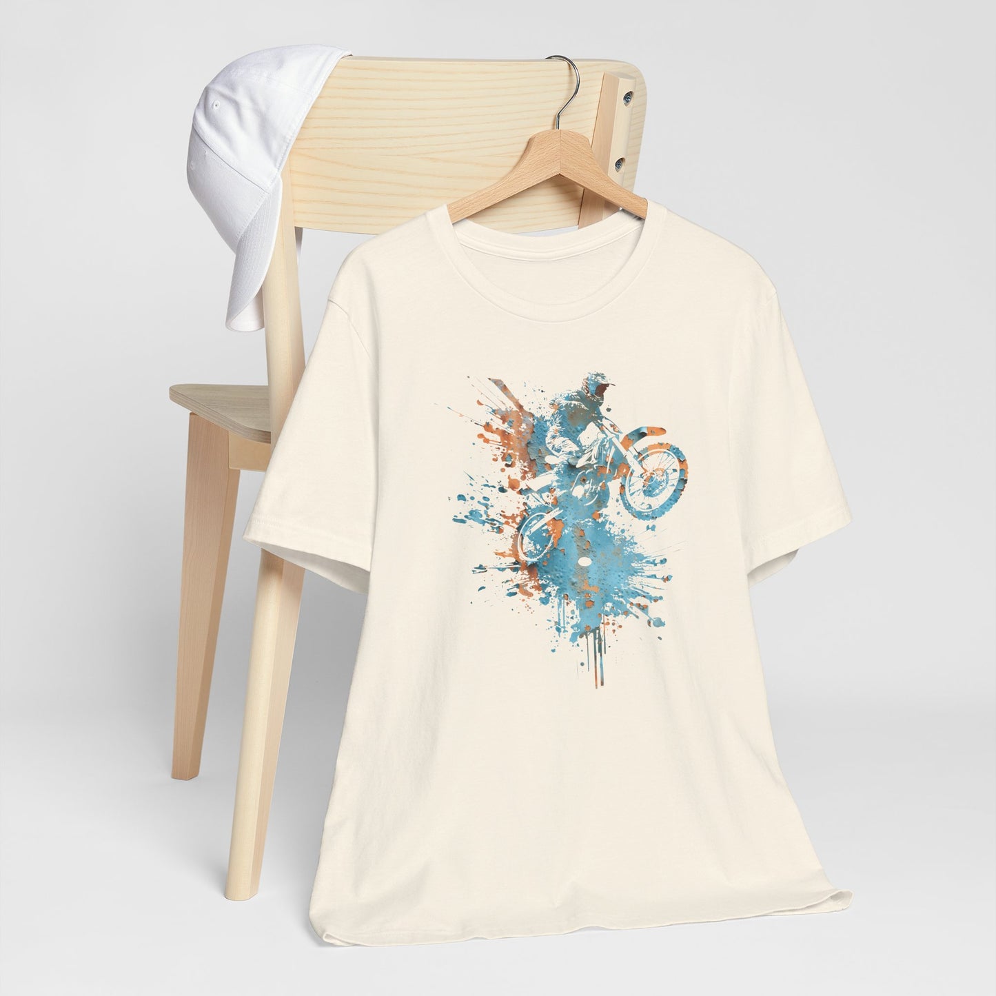 Motocross Splash Graphic Tee — Dirt Bike Rider Art T-Shirt