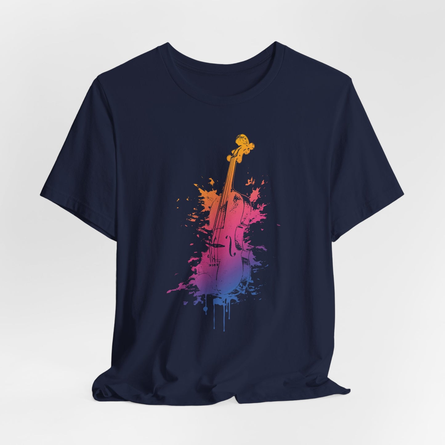 Colorful Violin Splash T-Shirt — Watercolor Musician Tee for Violinists & Music Lovers