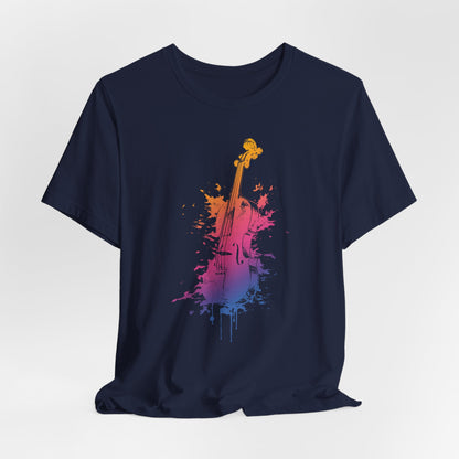 Colorful Violin Splash T-Shirt — Watercolor Musician Tee for Violinists & Music Lovers