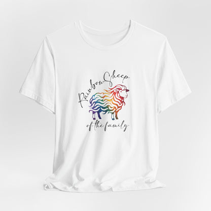 Rainbow Sheep T-Shirt — "Rainbow Sheep of the Family" Cute Pastel Graphic Tee