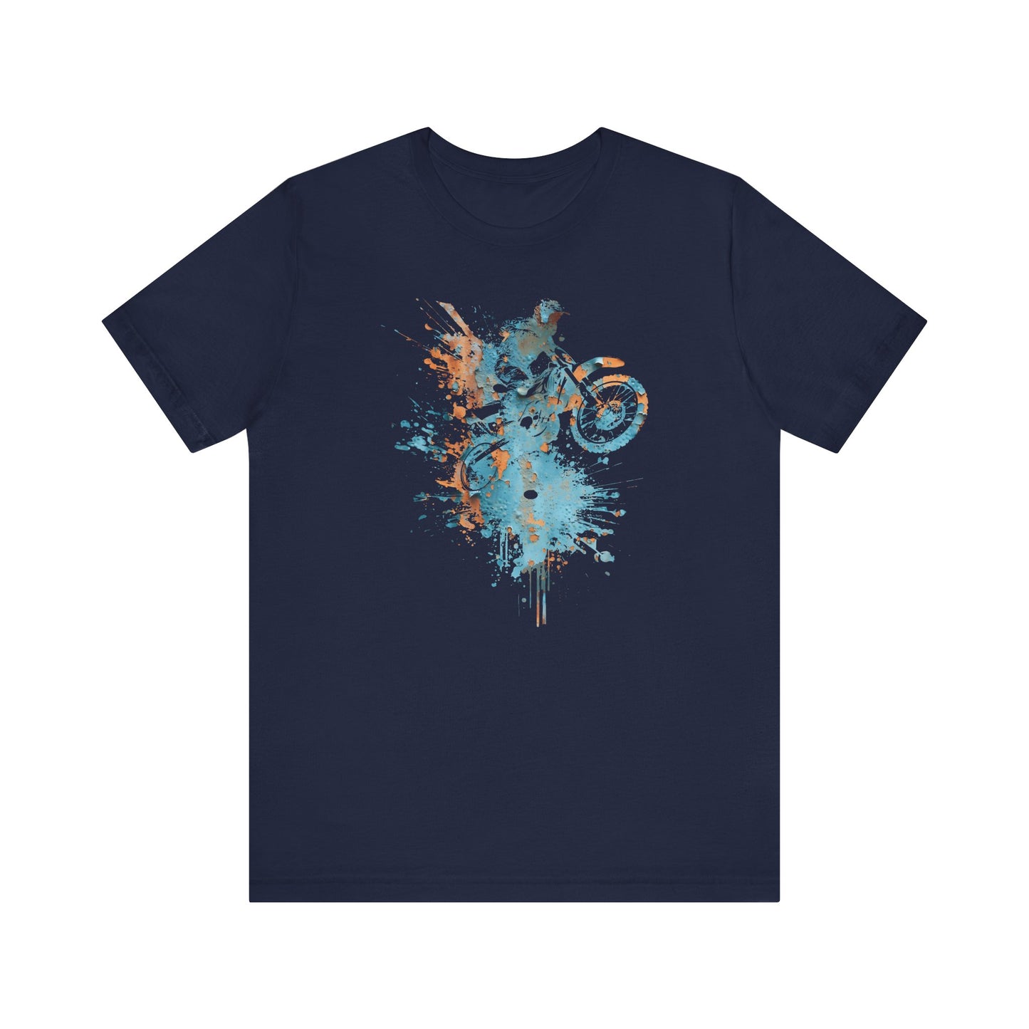 Motocross Splash Graphic Tee — Dirt Bike Rider Art T-Shirt