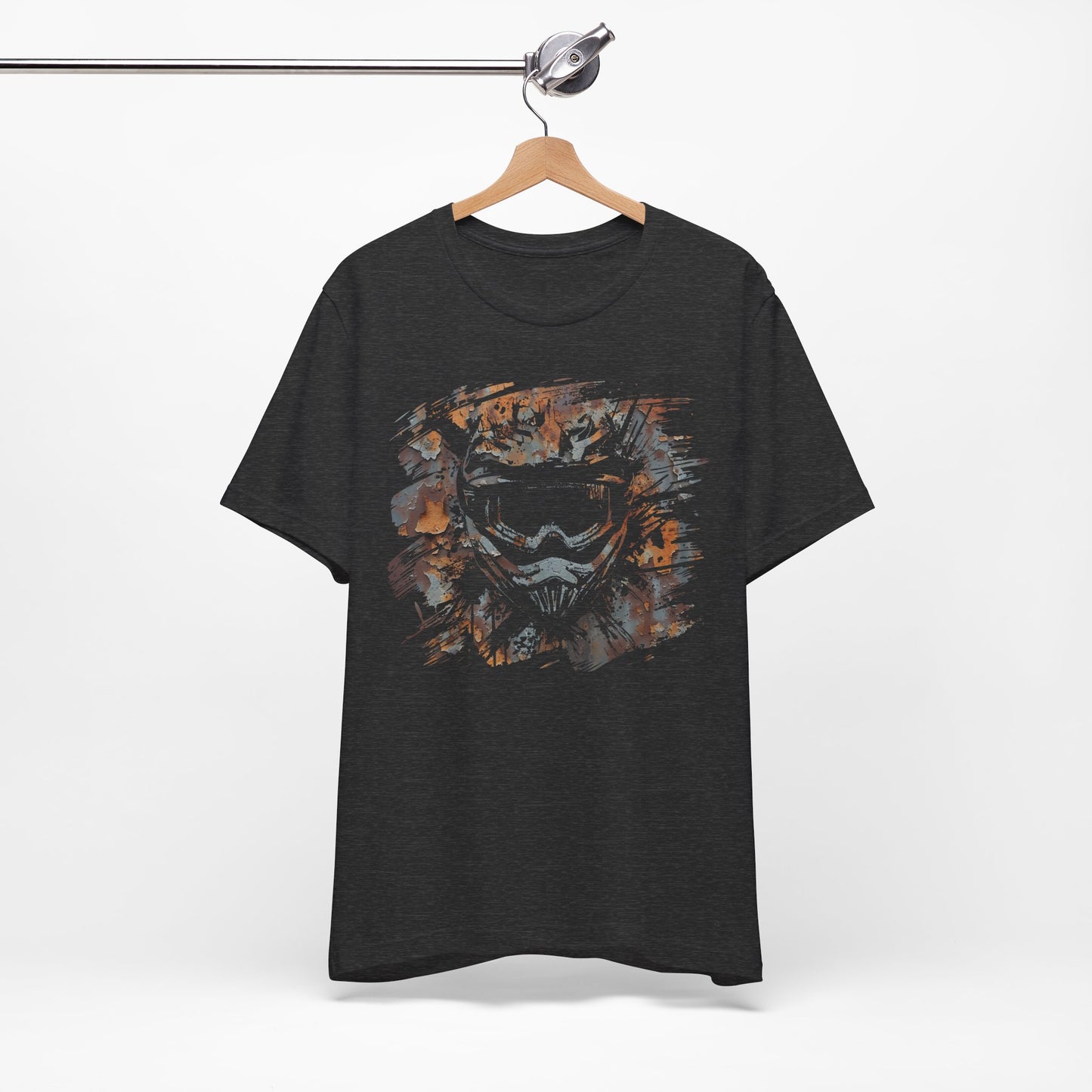Motorcross Helmet T-Shirt — Distressed Brushstroke Animal Graphic Tee