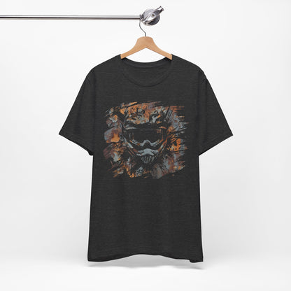 Motorcross Helmet T-Shirt — Distressed Brushstroke Animal Graphic Tee
