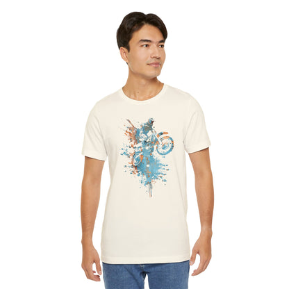 Motocross Splash Graphic Tee — Dirt Bike Rider Art T-Shirt