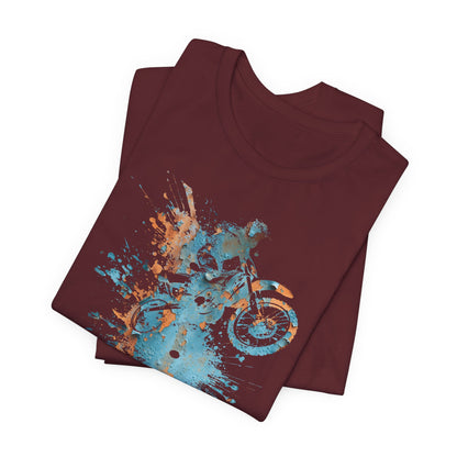Motocross Splash Graphic Tee — Dirt Bike Rider Art T-Shirt
