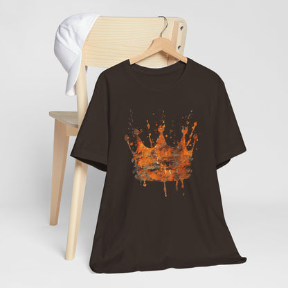 Weathered Kingdom T-Shirt — Watercolor Drip King Crown Graphic Tee