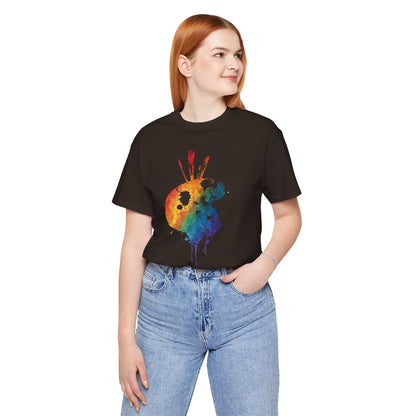 Watercolor Paint Palette T-Shirt — Rainbow Artist Tee