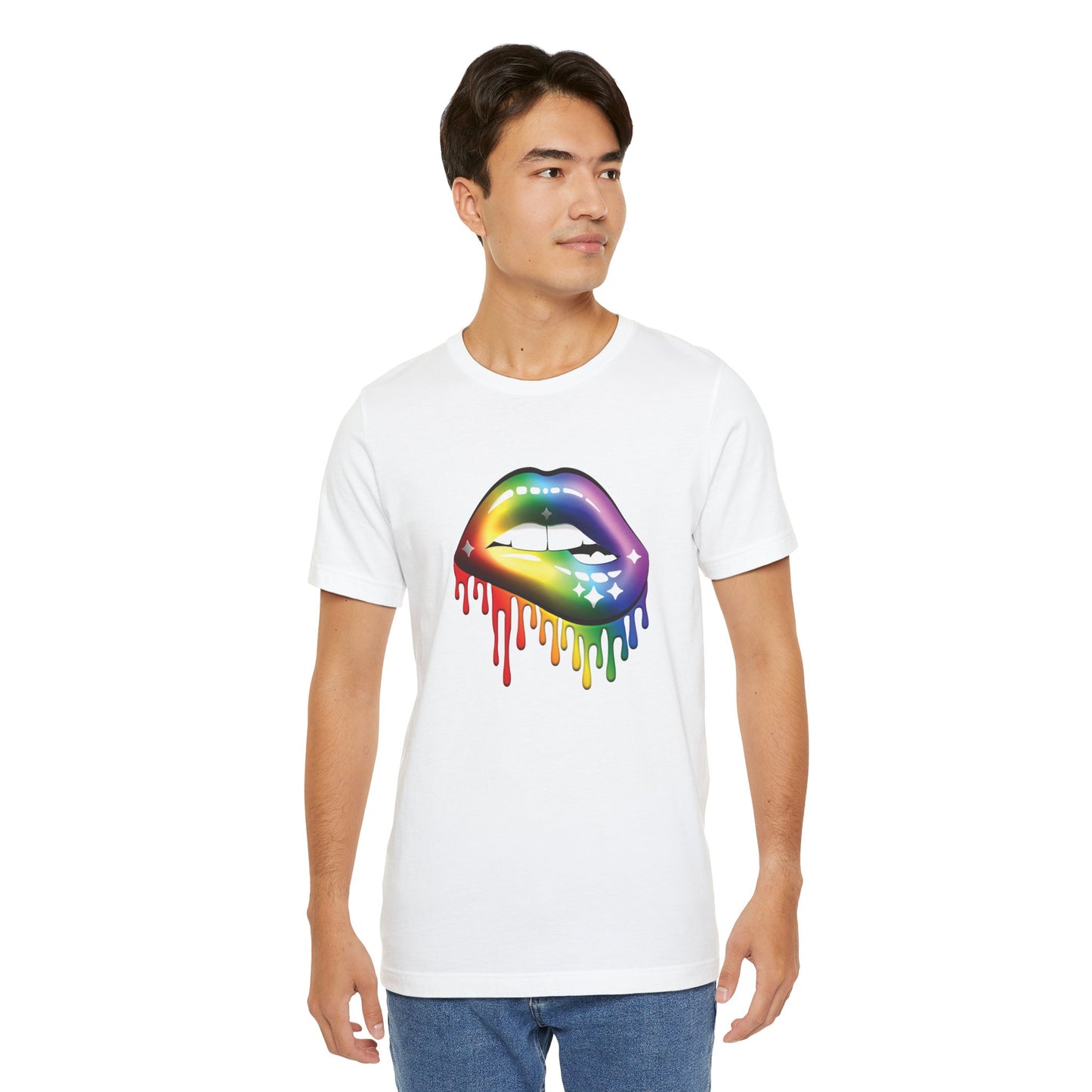Rainbow Drip Lips T-Shirt — Pride Graphic Tee