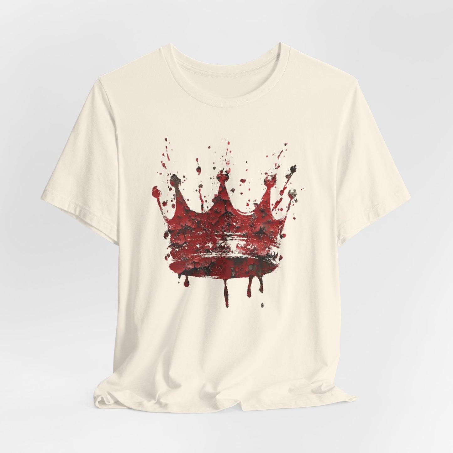 Weathered Kingdom T-Shirt — Watercolor Drip King Crown Graphic Tee