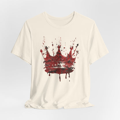 Weathered Kingdom T-Shirt — Watercolor Drip King Crown Graphic Tee