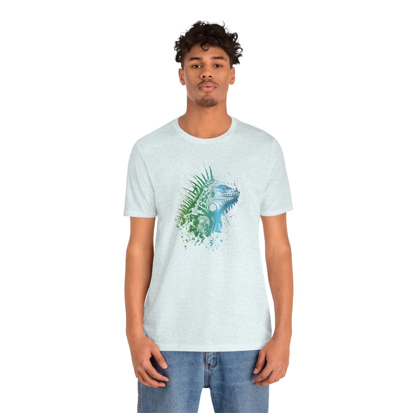 Iguana Splash T‑Shirt — Watercolor Reptile Graphic Tee
