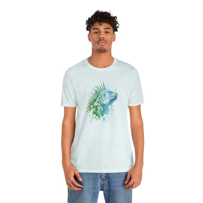 Iguana Splash T‑Shirt — Watercolor Reptile Graphic Tee