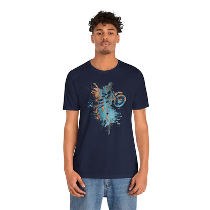 Motocross Splash Graphic Tee — Dirt Bike Rider Art T-Shirt