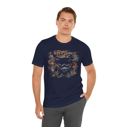 Motorcross Helmet T-Shirt — Distressed Brushstroke Animal Graphic Tee