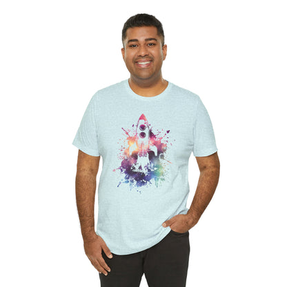 Rocket Ship T-Shirt — Colorful Space Launch Graphic Tee