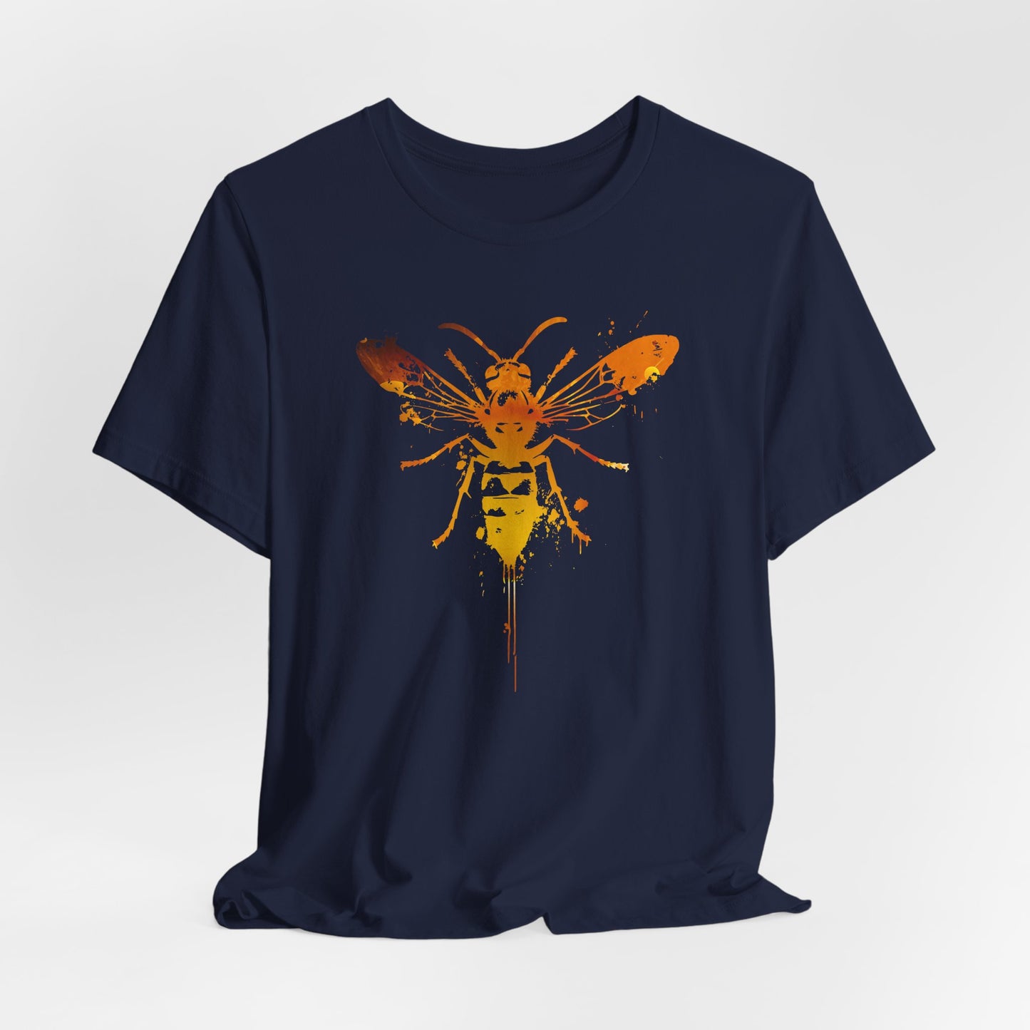 Sting Like a Bee Graphic Tee — Orange Watercolor Bee Shirt