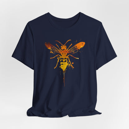 Sting Like a Bee Graphic Tee — Orange Watercolor Bee Shirt