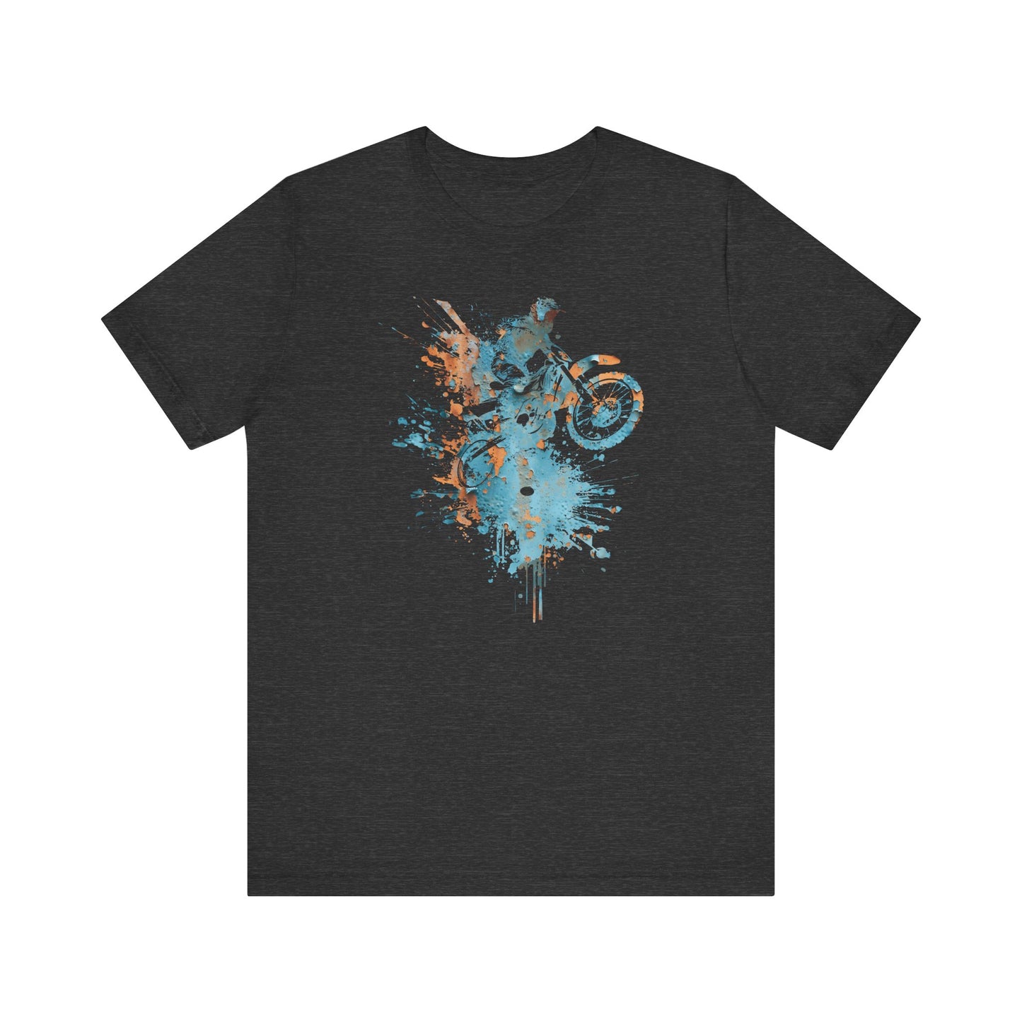 Motocross Splash Graphic Tee — Dirt Bike Rider Art T-Shirt