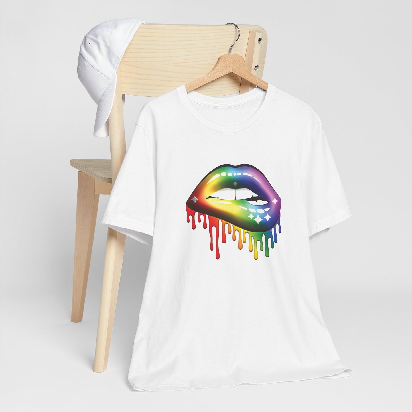 Rainbow Drip Lips T-Shirt — Pride Graphic Tee