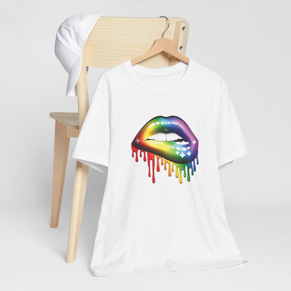Rainbow Drip Lips T-Shirt — Pride Graphic Tee
