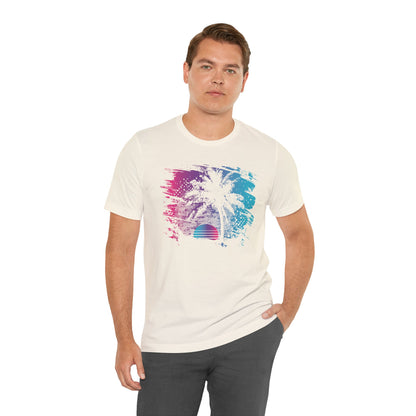 Retro Palm Sunset Tee — Vintage Beach Palm Tree T-Shirt