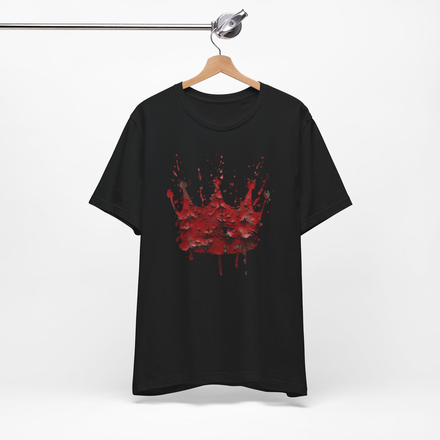 Weathered Kingdom T-Shirt — Watercolor Drip King Crown Graphic Tee