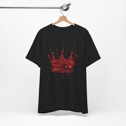 Weathered Kingdom T-Shirt — Watercolor Drip King Crown Graphic Tee