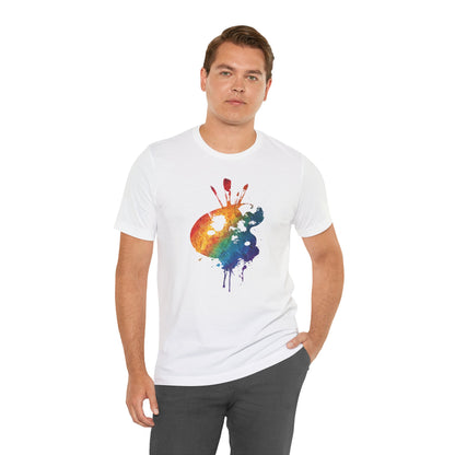 Watercolor Paint Palette T-Shirt — Rainbow Artist Tee