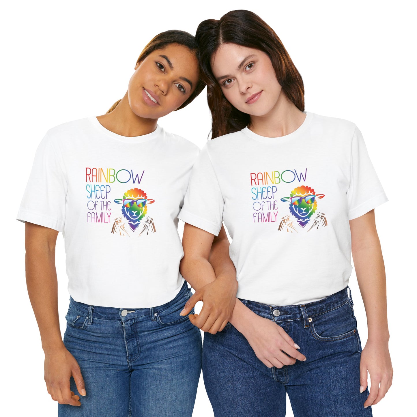Rainbow Sheep of the Family T-Shirt — Colorful Pride Graphic Tee