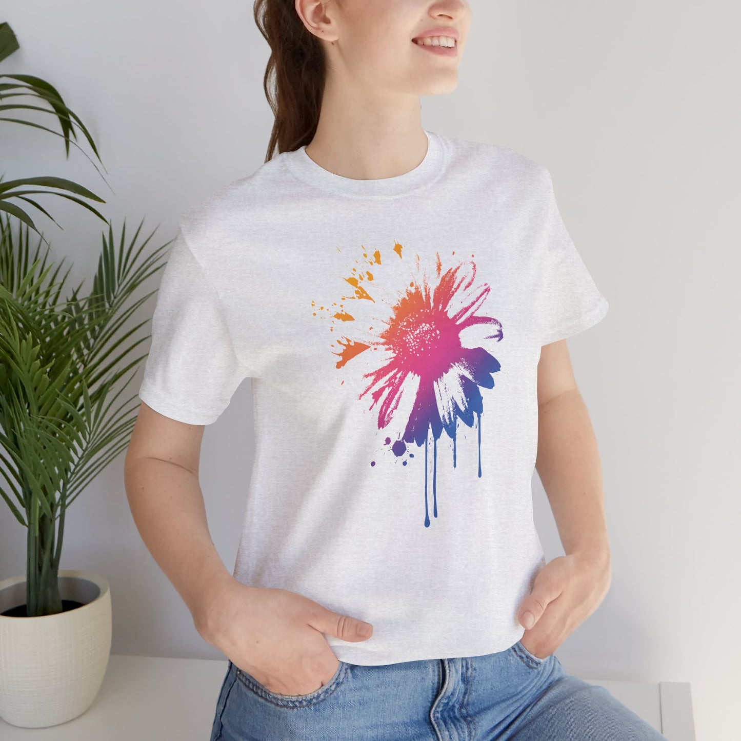 Paint-Splatter Daisy T-Shirt