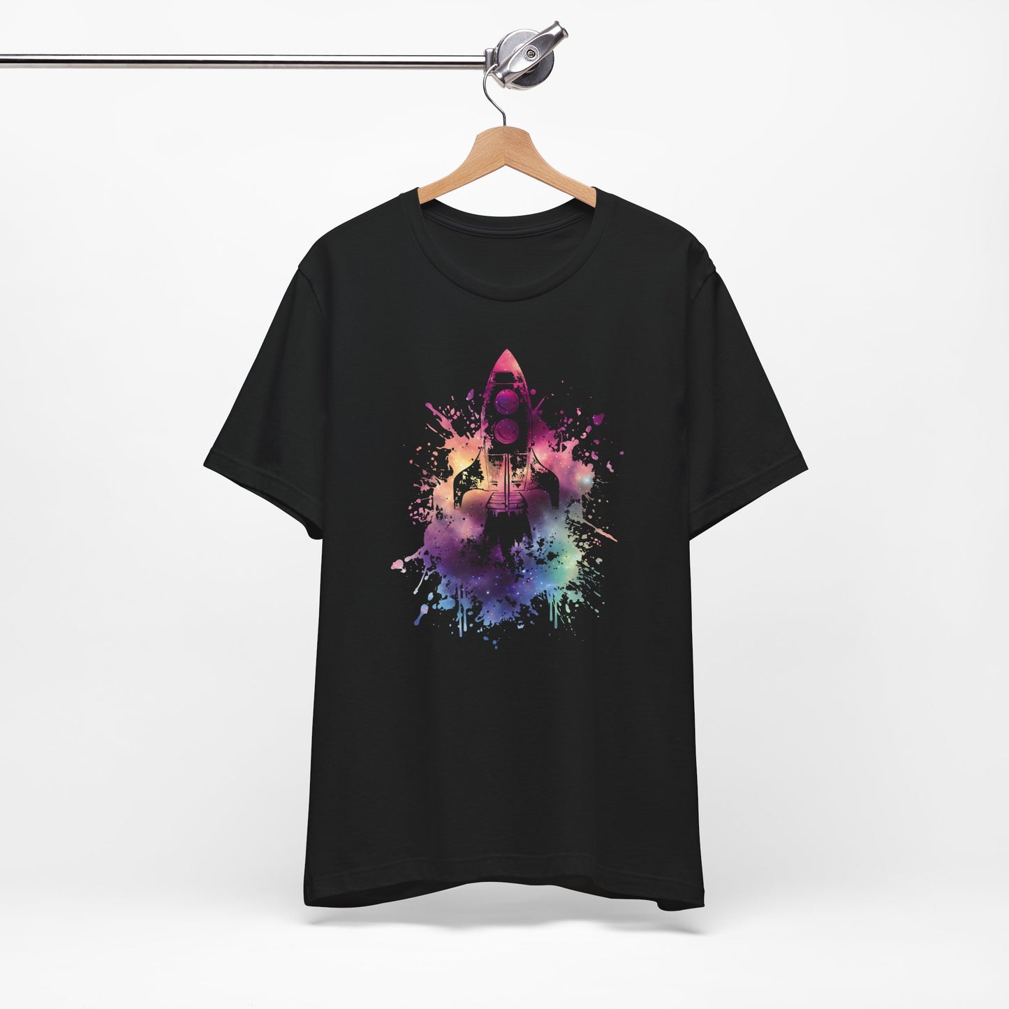 Rocket Ship T-Shirt — Colorful Space Launch Graphic Tee