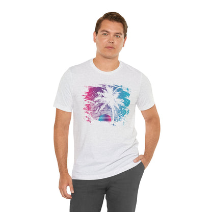 Retro Palm Sunset Tee — Vintage Beach Palm Tree T-Shirt