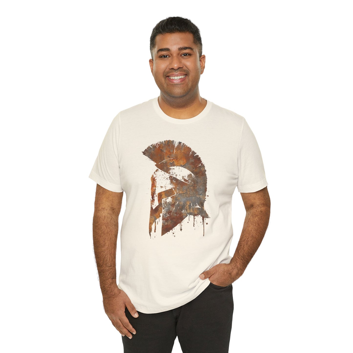 Spartan Helmet T‑Shirt — Rustic Warrior Graphic Tee