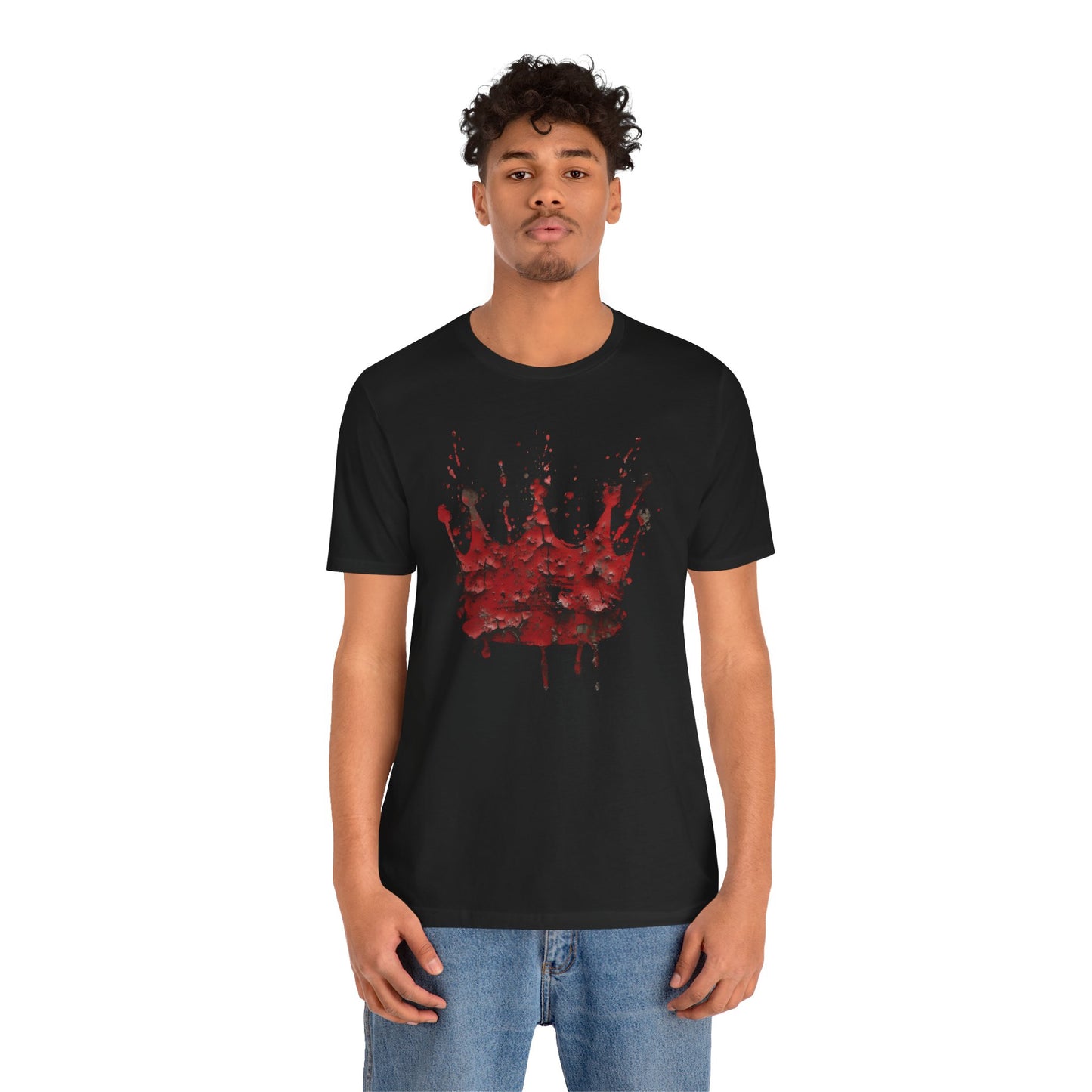 Weathered Kingdom T-Shirt — Watercolor Drip King Crown Graphic Tee
