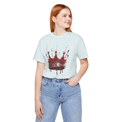 Weathered Kingdom T-Shirt — Watercolor Drip King Crown Graphic Tee