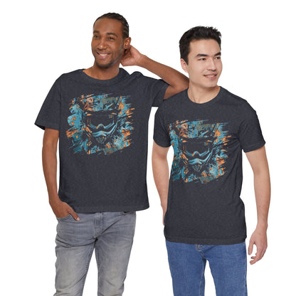 Motorcross Helmet T-Shirt — Distressed Brushstroke Animal Graphic Tee