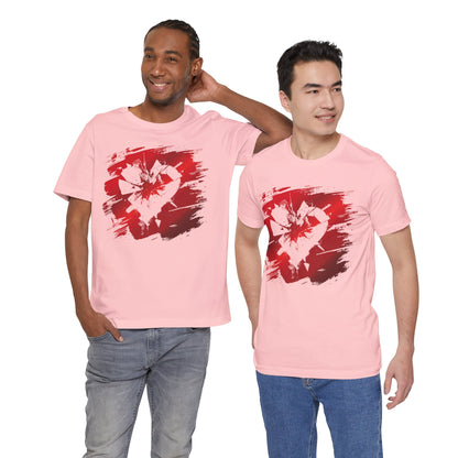 Broken Heart Brushstroke Tee — Distressed Red Heart Graphic Shirt