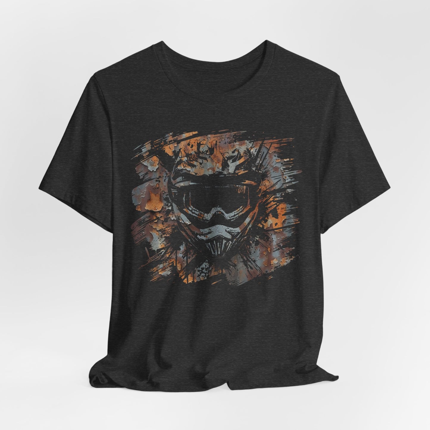 Motorcross Helmet T-Shirt — Distressed Brushstroke Animal Graphic Tee