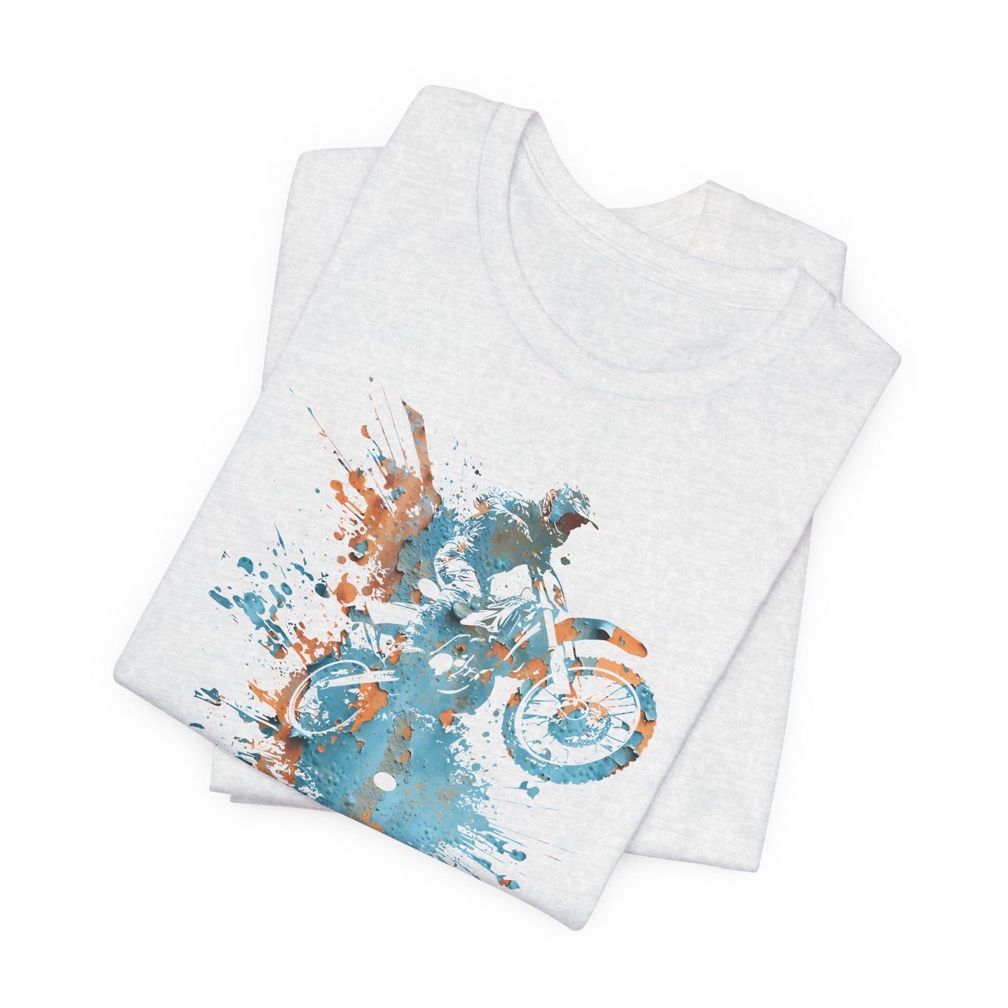Motocross Splash Graphic Tee — Dirt Bike Rider Art T-Shirt